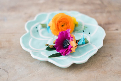 Tropical wedding inspiration at a barn