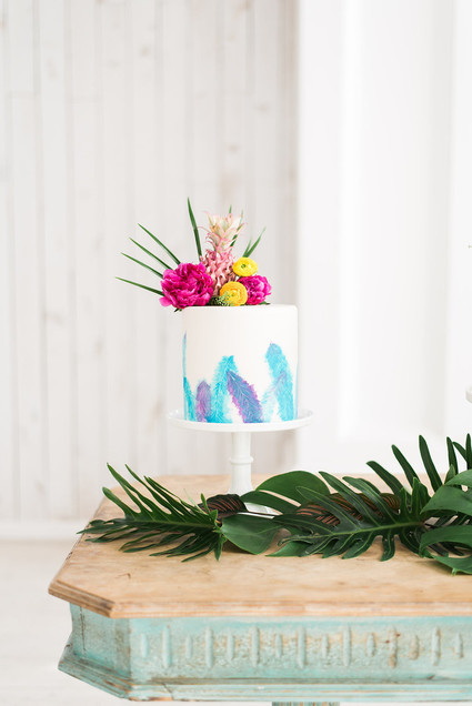 Colorful wedding cake