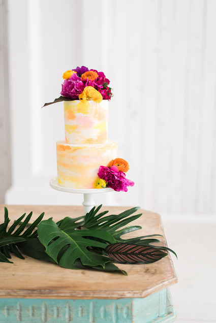 Colorful wedding cake