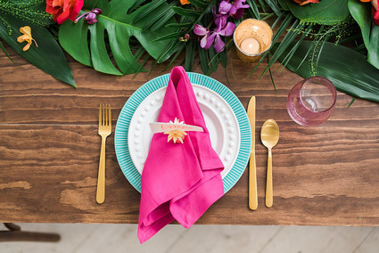 Pink place setting