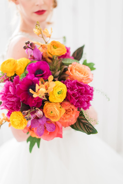 Colorful bridal bouquet