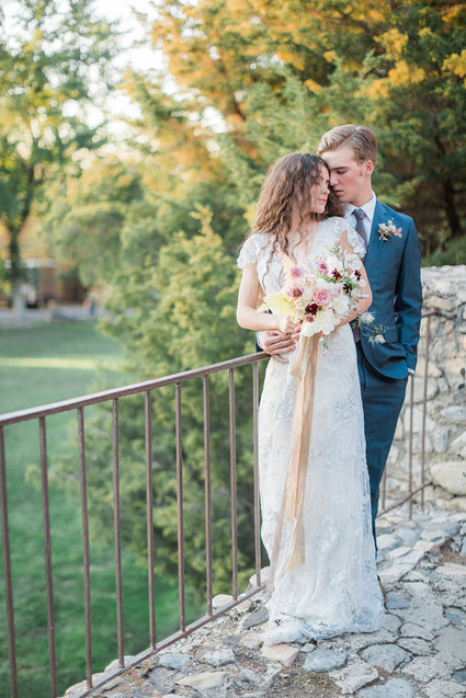 Romantic wedding portrait