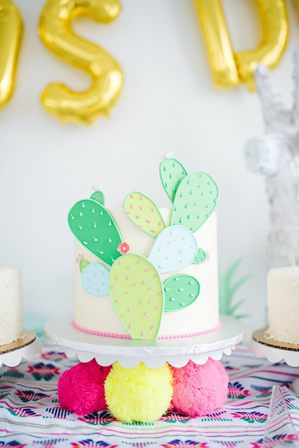 Modern cactus birthday party
