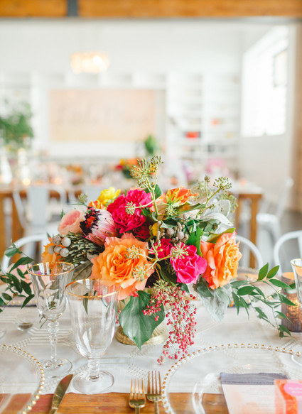 Bright floral baby shower