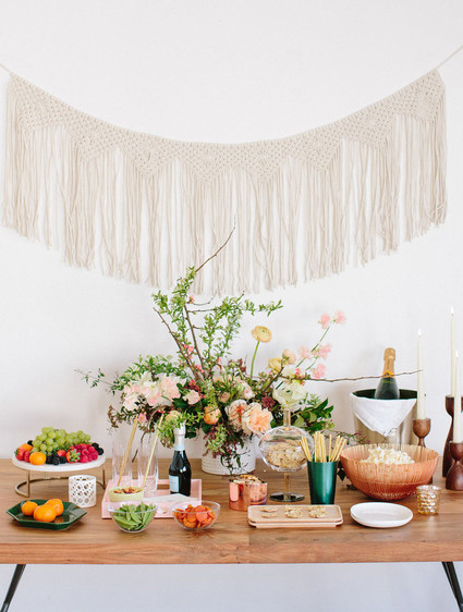 Pre-wedding bridal party snack bar