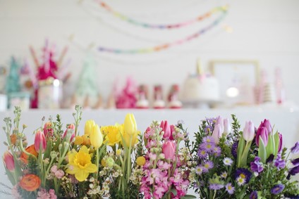 Spring floral unicorn birthday party