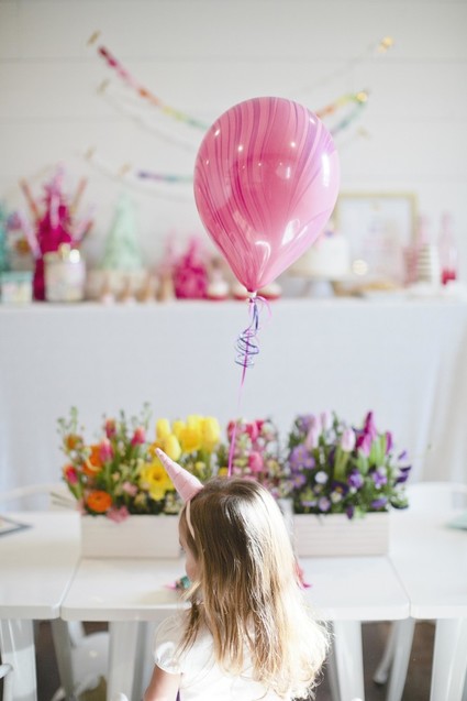 Spring floral unicorn birthday party