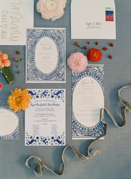 Colorful wedding invites