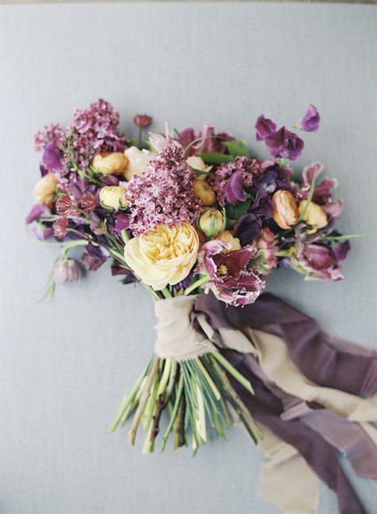 Purple bridal bouquet