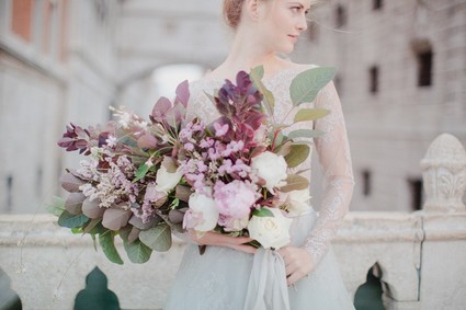 Plum bridal bouquet