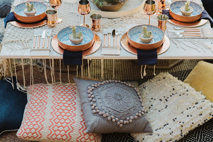 Copper place setting