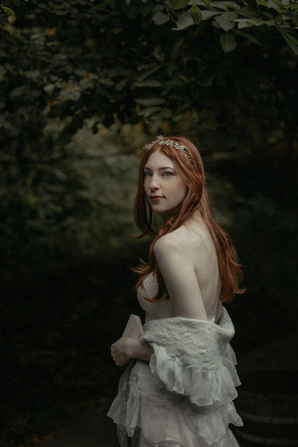 Forest bridal portrait