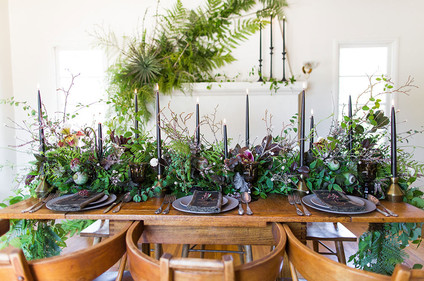 Foliage tablescape