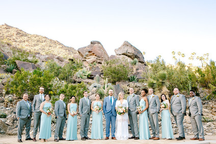 Desert wedding party