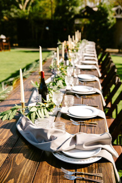 Rustic modern tablescape