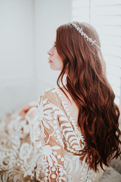 Long bridal hairstyle