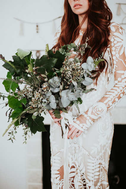Green bridal bouquet