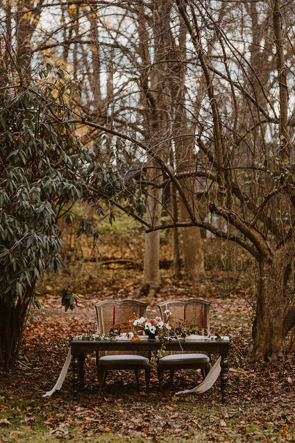 Woodland sweetheart table