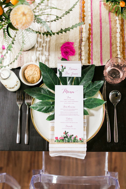 Tropical place setting