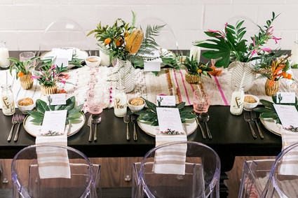 Tropical tablescape
