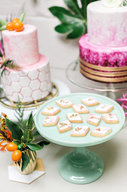 Pink dessert table