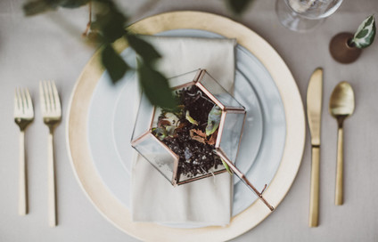 Gold place setting