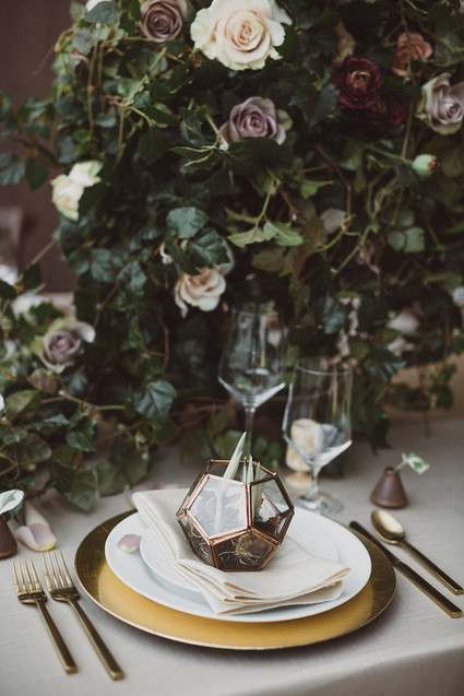 Gold place setting