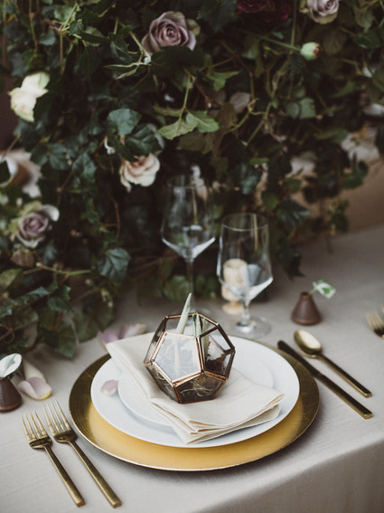Gold place setting