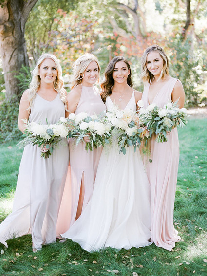 Pink bridesmaids