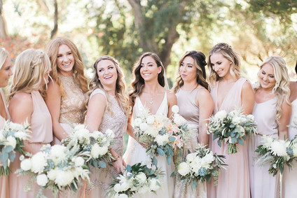 Pink bridesmaids
