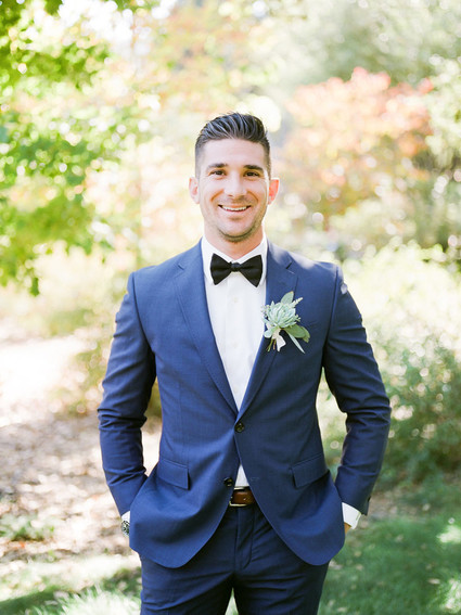 Navy groom's suit