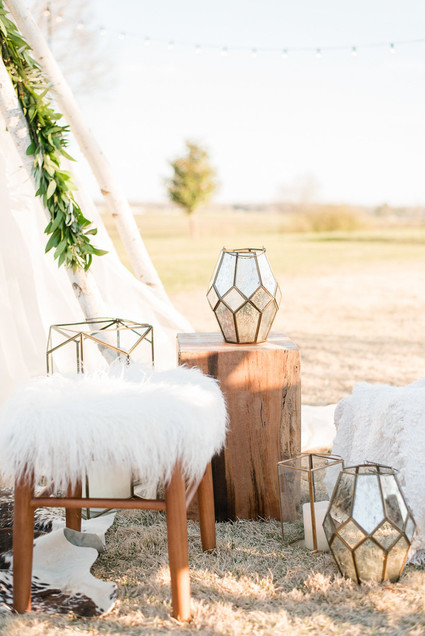 Boho wedding decor