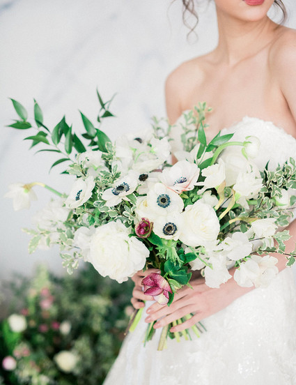 Anemone bridal bouquet