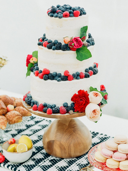 Fruit topped layer cake