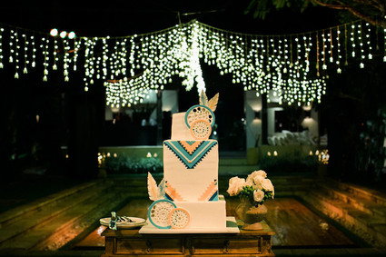 Bohemian wedding cake