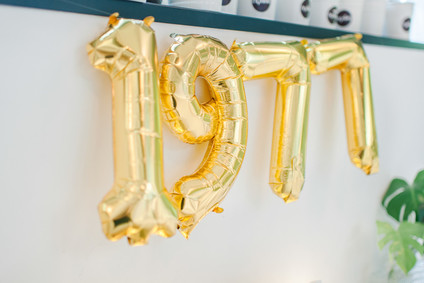 Gold balloons