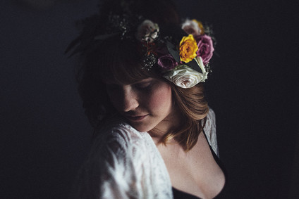 Moody boudoir maternity photos