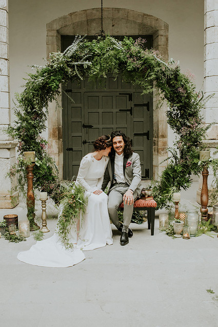 Wedding ceremony greenery