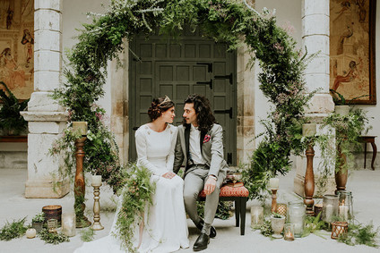 Wedding ceremony greenery