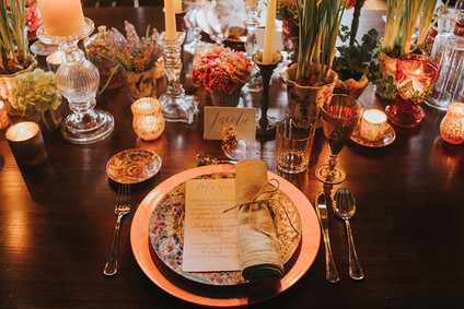 Moody place setting