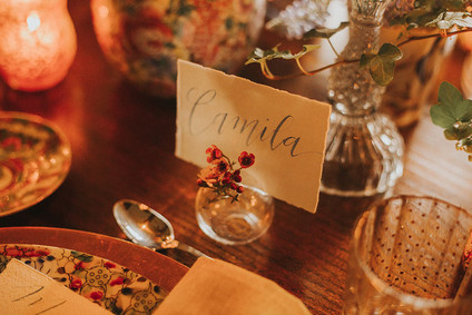 Calligraphy place cards Inspiration
