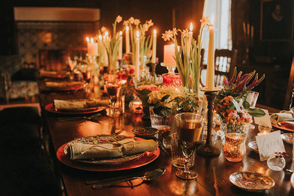 Moody wedding tablescape