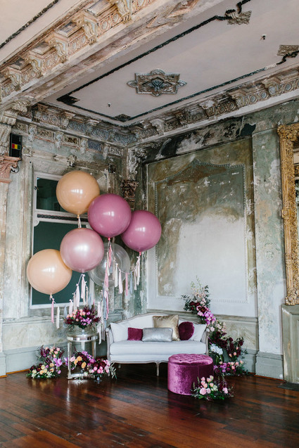 Moody floral spring party ideas