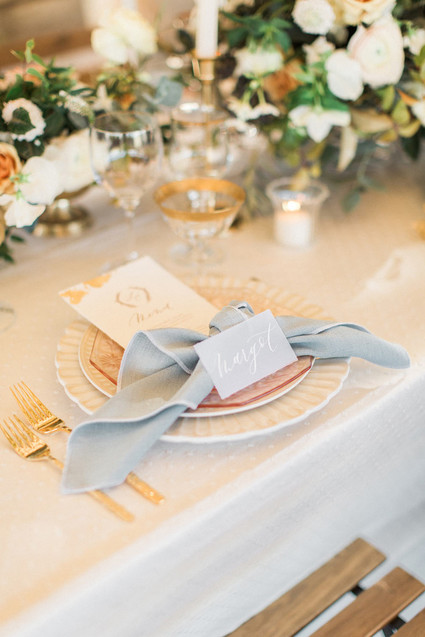 Blue place setting
