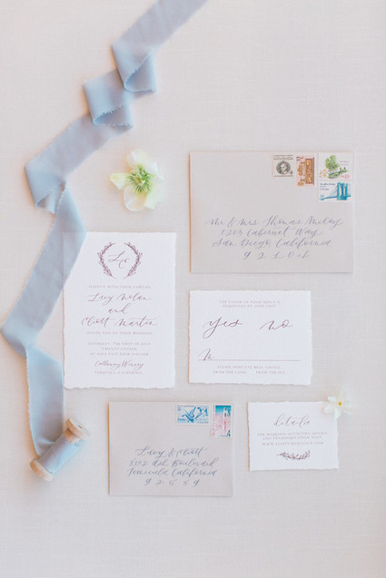 Romantic wedding invitations