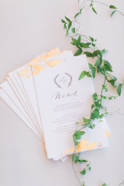 Gold stationery