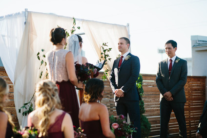 Rooftop wedding ceremony