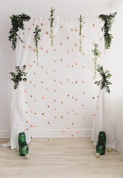 Peach floral backdrop