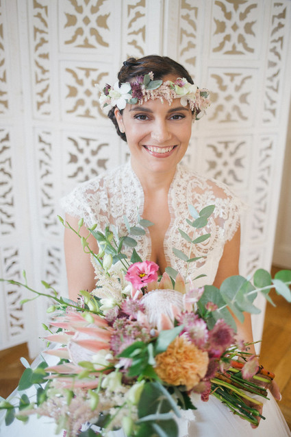 Boho bridal portrait