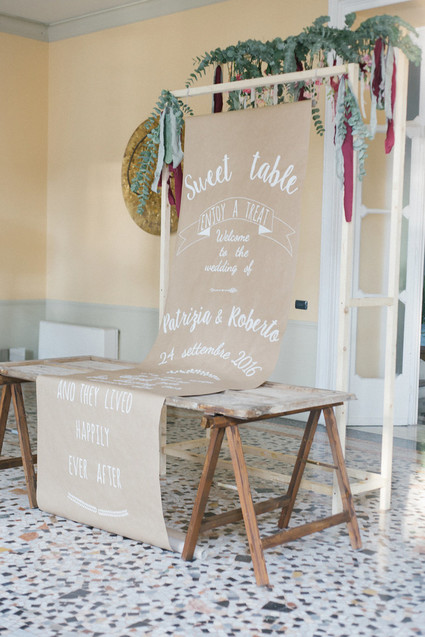 Dessert tables sign
